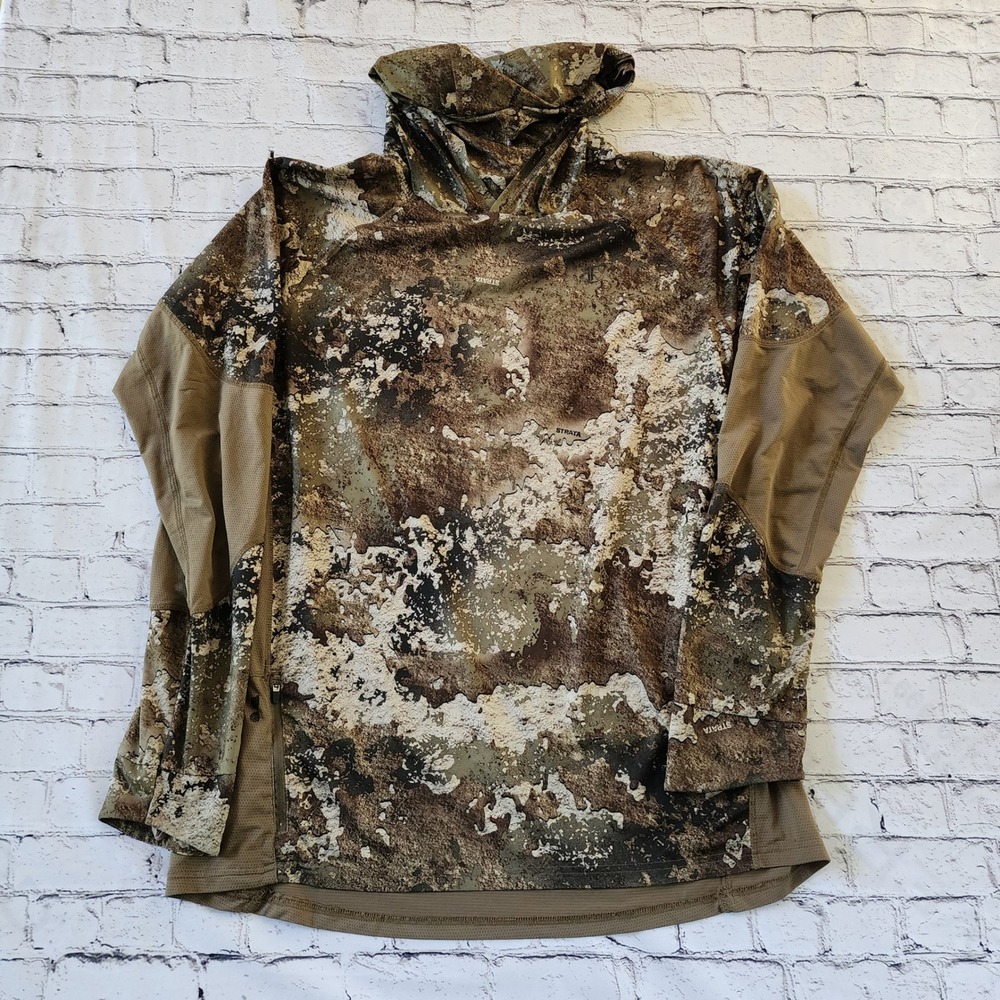 TrueTimber Men's Size XL TurtleMask Chiller Long-Sleeve Hoodie Strata Camo
